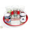 Image 1 : COCA-COLA SERVING TRAY WITH 5 COLA GLASS