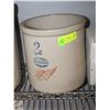 Image 1 : REVERSED OVAL 2 GAL RED WING CROCK WITH WING