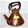 Image 1 : COPPER KETTLE. 11" TALL X 9.5" BASE
