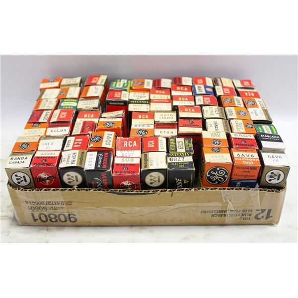 55 PLUS VINTAGE RADIO TUBES NEW+TESTED TUBES