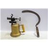 Image 1 : HANDHELD SICKLE + BRASS COLEMAN TORCH