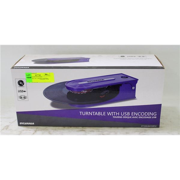 NEW SEALED SYLVANIA TURNTABLE W/ USB RECORDING