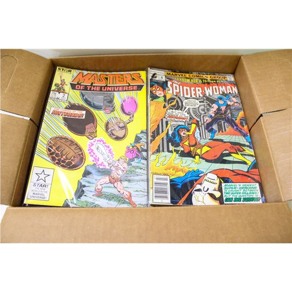 APPROX 150 ASSORTED OLD COMICS, ONE BOX COMIC LOT