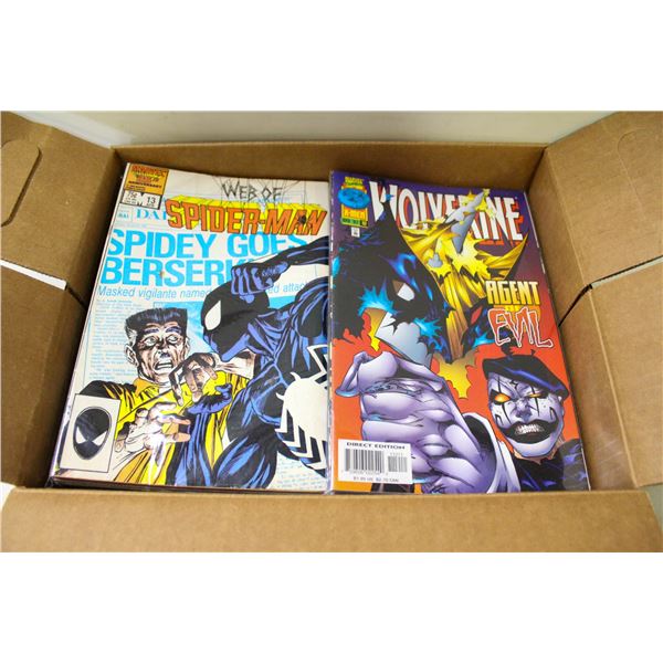 APPROX 150 ASSORTED OLD COMICS, ONE BOX COMIC LOT