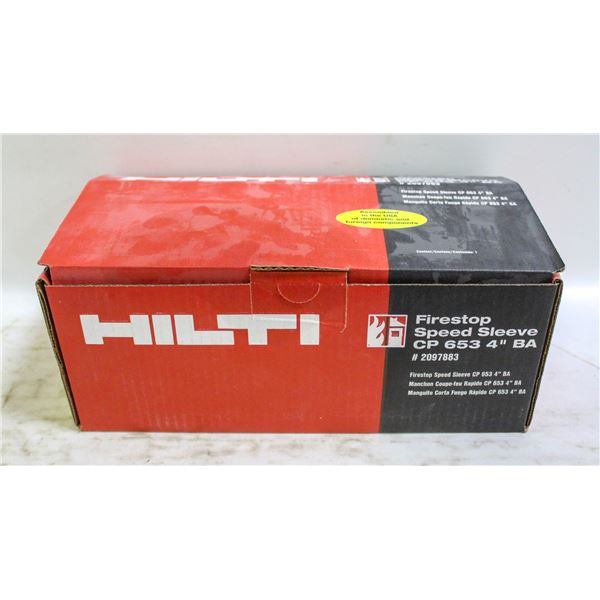 HILTI FIRESTOP SPEED SLEEVE CP 653 4" BA # 209788