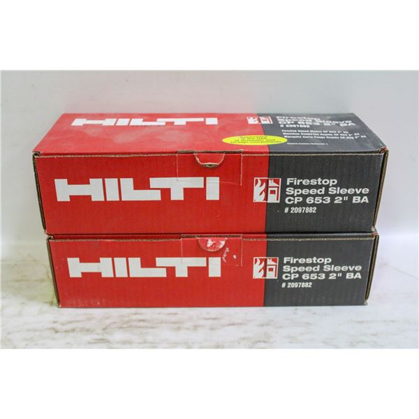2 xHILTI FIRESTOP SPEED SLEEVE CP 653 2" BA # 209