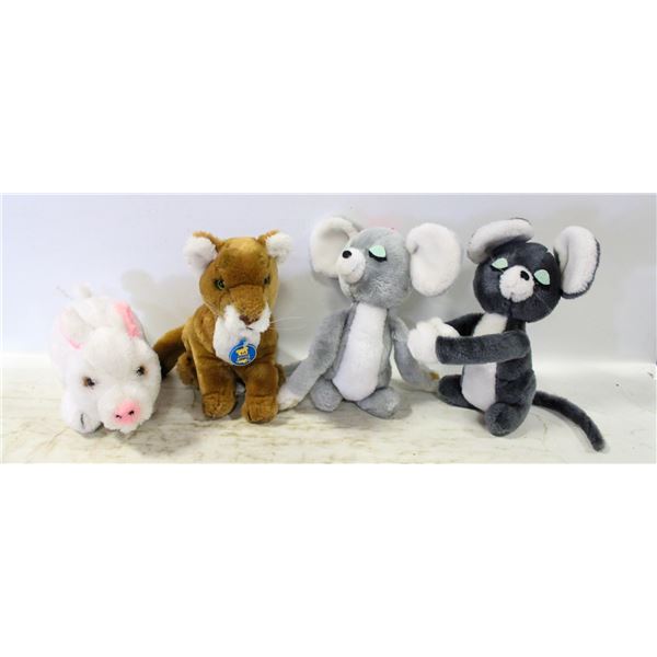 4 DAKIN STUFFIES (2 X 1976, 1 X 1978, 1 X 1983)