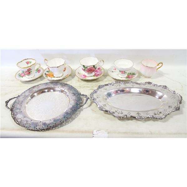 ROYAL ALBERT COLLECTION + 2 SILVER PLATED
