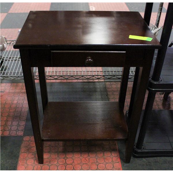 2 TIER MAHOGONY COLOR OCCASIONAL TABLE