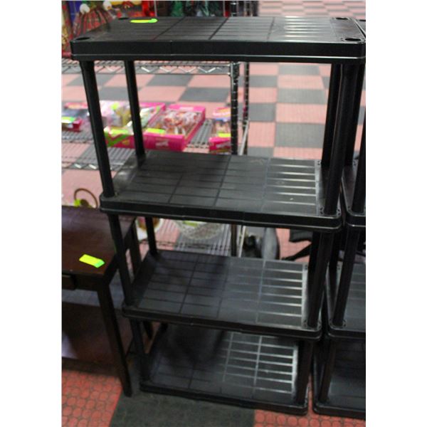 BLACK TIER RESIN SHELVING UNIT