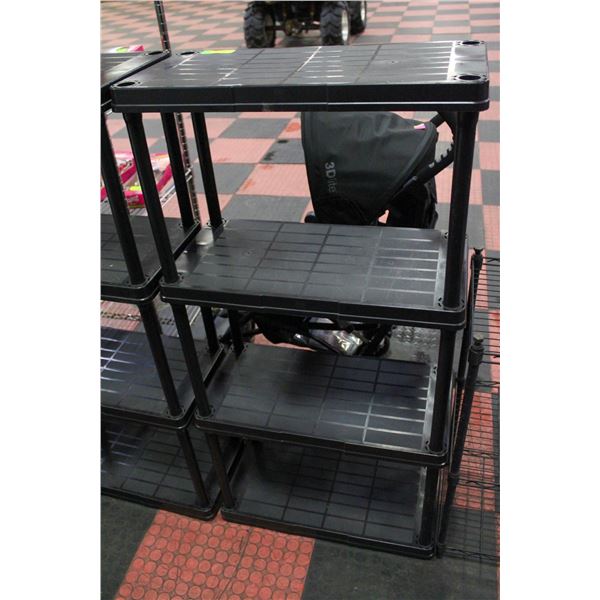 BLACK TIER RESIN SHELVING UNIT