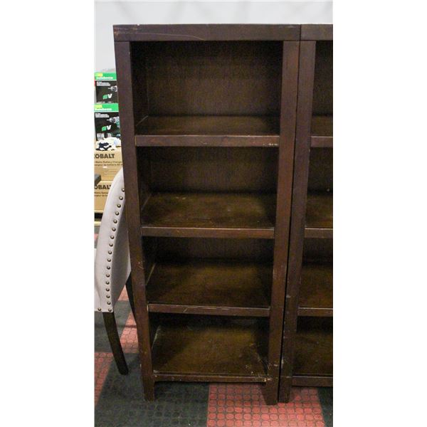 4TIER SOLID WOOD SHELVING UNIT H-60" W-16.5" L-23"