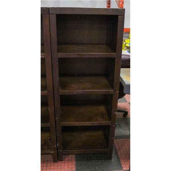 4TIER SOLID WOOD SHELVING UNIT H-60" W-16.5" L-23"