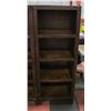Image 1 : 4TIER SOLID WOOD SHELVING UNIT H-60" W-16.5" L-23"