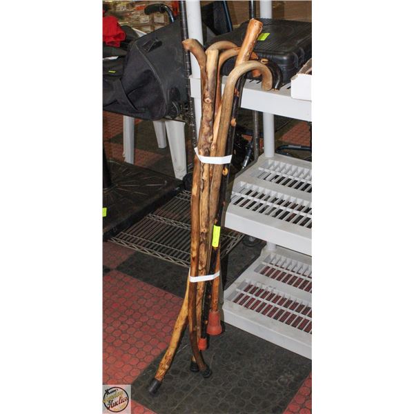 6 WALKING STICKS
