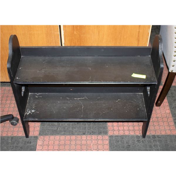 BLACK 2 TIER SHELVING UNIT