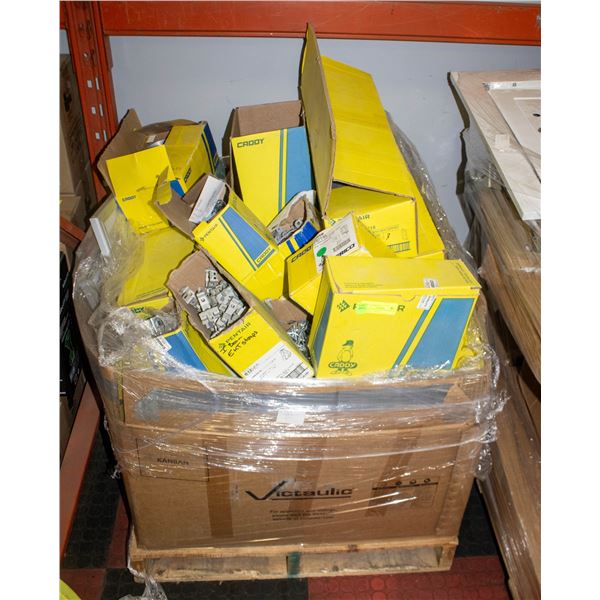 PALLET OF ASSORTED ELECTRICAL SUPPLIES - VARIETY
