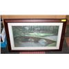 Image 1 : LARGE GOLF SCENE FRAMED PAINTING 27" X 40"