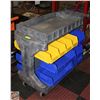 Image 1 : HARDWARE STORAGE BINS WITH ROLLING STORAGE CART