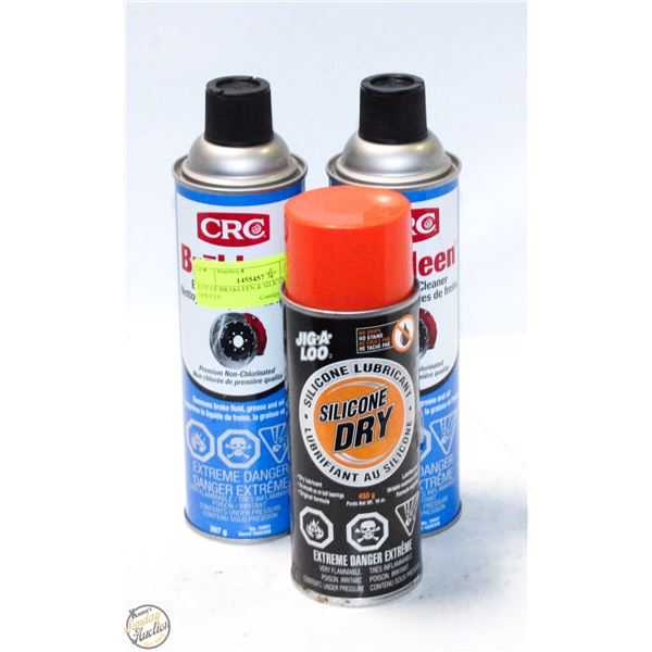 LOT OF BRAKLEEN & SILICONE SPRAYS