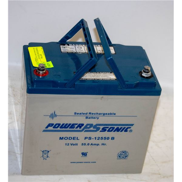 POWER SONIC SEALED RECHARGEABLE BATTERY 12V 55.0