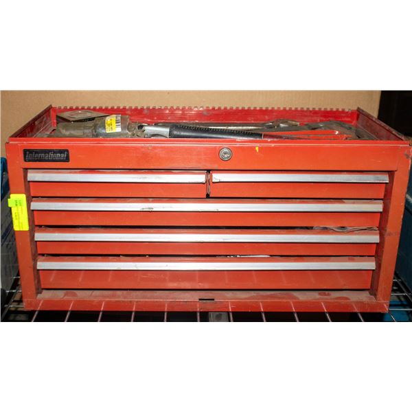 BENCH TOP 5 DRAWER TOOL BOX & CONTENTS