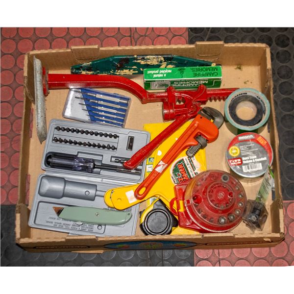 BOTTLE CAPPER, SCREW DRIVER SET ETC