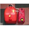 Image 1 : LOT OF GAS JERRY CANS 5 GALLONS & 3 GALLONS