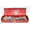 Image 1 : RED TOOL BOX WITH CONTENTS