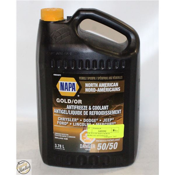 NEW JUG OF NAPA NORTH AMERICAN ANTIFREEZE