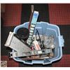 Image 1 : LARGE TOTE ASST GARAGE ITEMS
