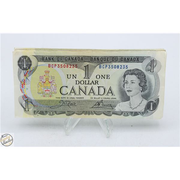 10 CANADIAN 1 DOLLAR BILLS
