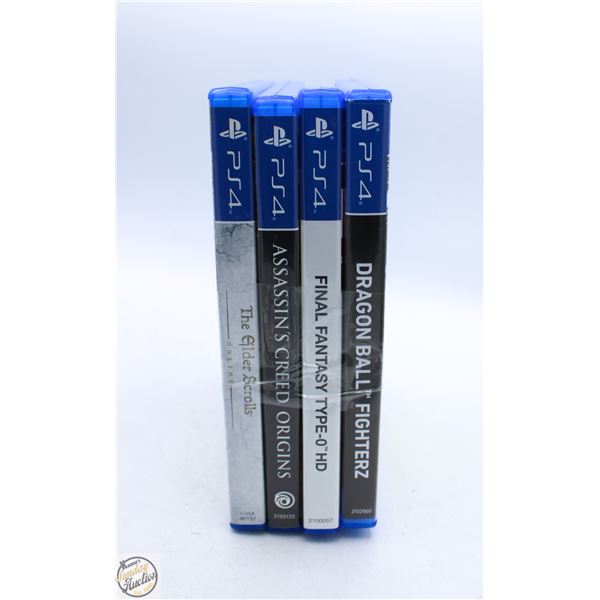 LOT OF 4 PLAYSTATION 4 PS4 GAMES, COMPLETE