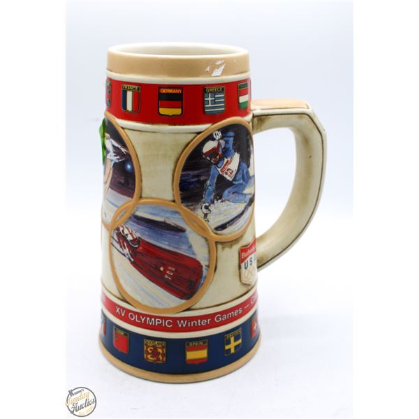 1988 CALGARY OLYMPICS BUDWEISER STEIN
