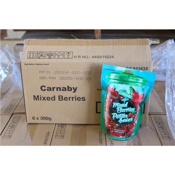 CASE OF 8 BAGS CARNABY MIXED BERRIES GUMMY