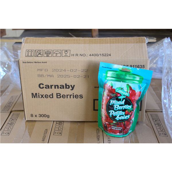 CASE OF 8 BAGS CARNABY MIXED BERRIES GUMMY