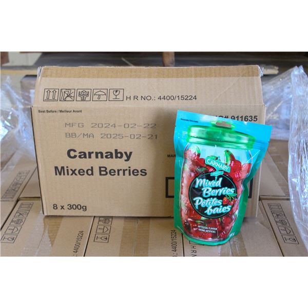 CASE OF 8 BAGS CARNABY MIXED BERRIES GUMMY