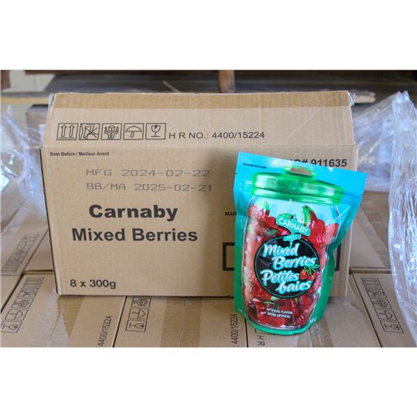 CASE OF 8 BAGS CARNABY MIXED BERRIES GUMMY
