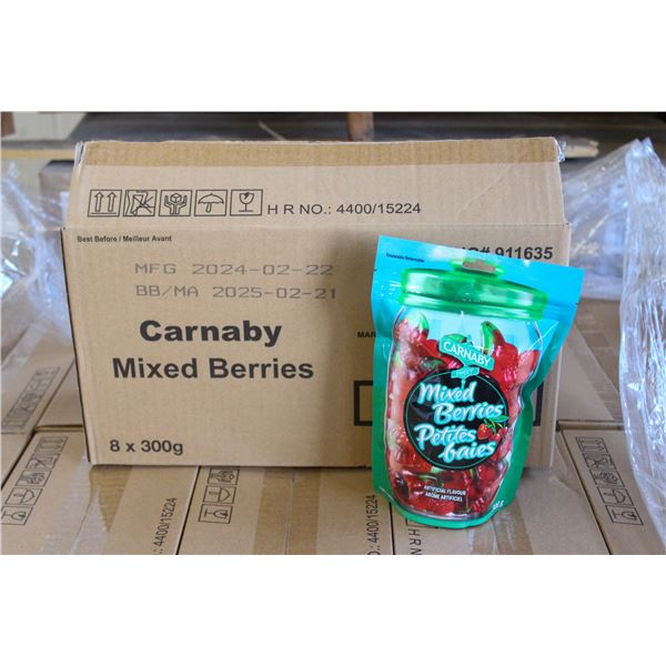 CASE OF 8 BAGS CARNABY MIXED BERRIES GUMMY