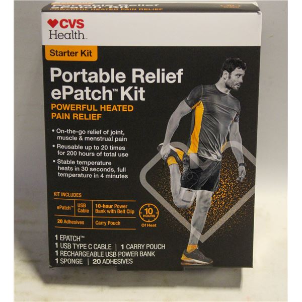 BRAND NEW CVS HEALTH PORTABLE RELIEF EPATCH KIT
