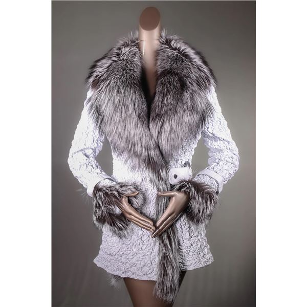 ALASKA FUR GALLERY: Stylish Italian Lamb Leather "Bubble" Jacket