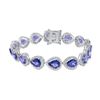 Image 1 : BARANOF JEWELERS: Beautiful Natural Tanzanite and Diamond Bracelet and Ring Set in 14K White Gold