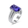 Image 2 : BARANOF JEWELERS: Beautiful Natural Tanzanite and Diamond Bracelet and Ring Set in 14K White Gold