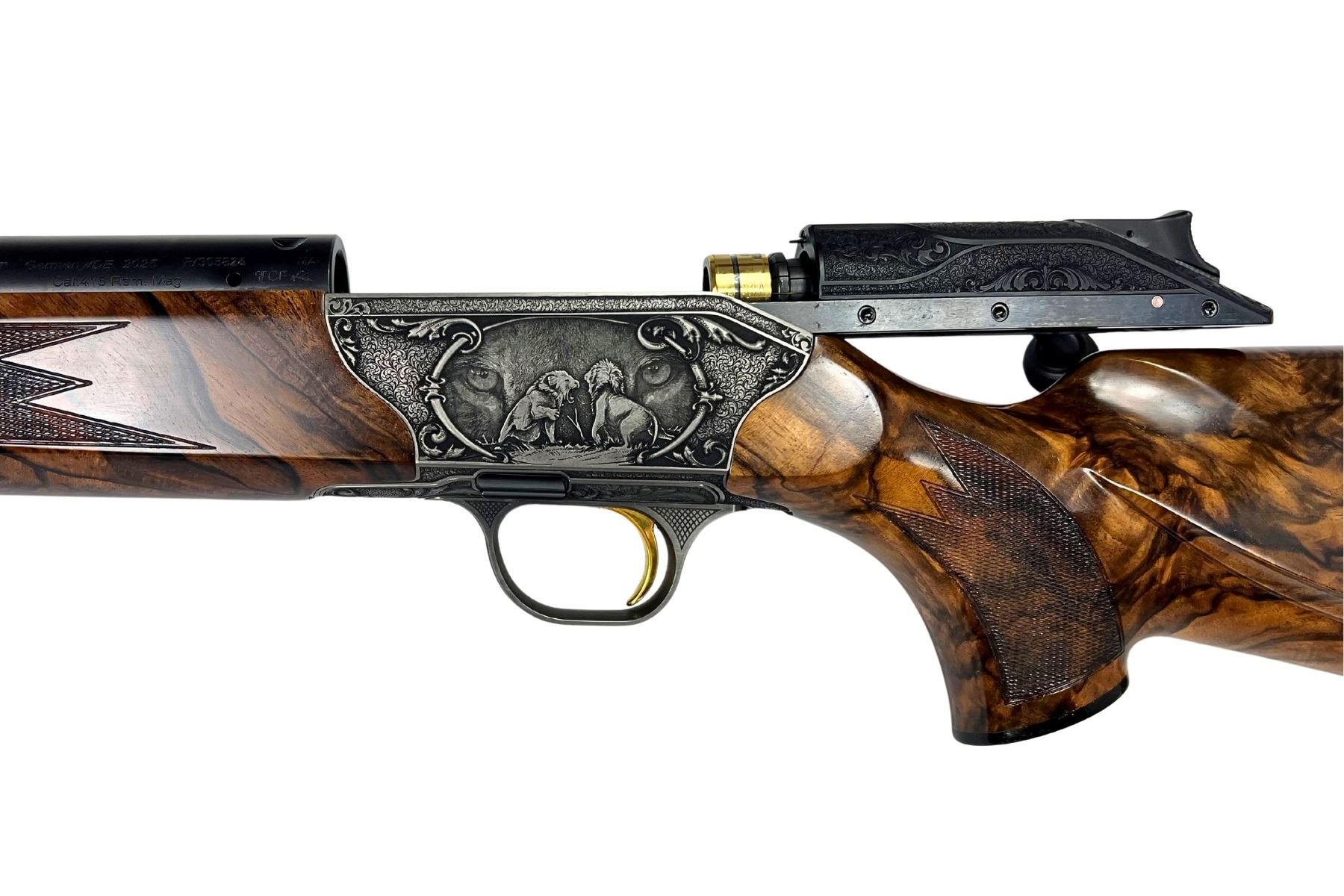 Mb R8 Bb Rifle BLASER USA: Exclusive Blaser R8 Cats of Africa Rifle in .416 Rem.