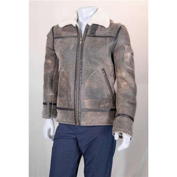 ALASKA FUR GALLERY: Shearling Aviator Jacket with Shirt Collar