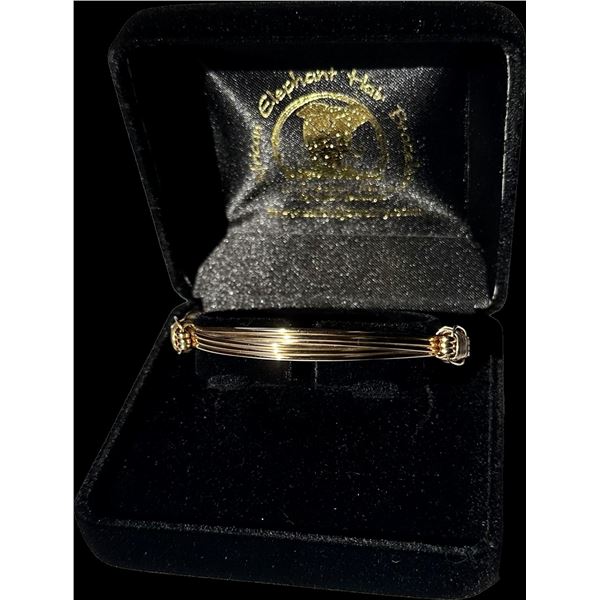 AFRICAN ELEPHANT-SAFARI JEWELRY: Lightweight 14K Gold Fill 3-Strand Bracelet