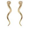 Image 1 : KELLY JAY JEWELLERY: Kudu Horn Earrings in Solid Yellow Gold