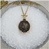 Image 1 : DEVOTED DOVE JEWELRY: Christ Coin Medallion Necklace Set in 14K Gold