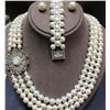 Image 1 : SAFARI INTERNATIONAL: Ohrid Pearl Necklace, Earrings and Bracelet