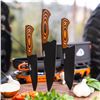 Image 1 : MONTANA KNIFE: Culinary 3-Piece Collection in Orange and Black